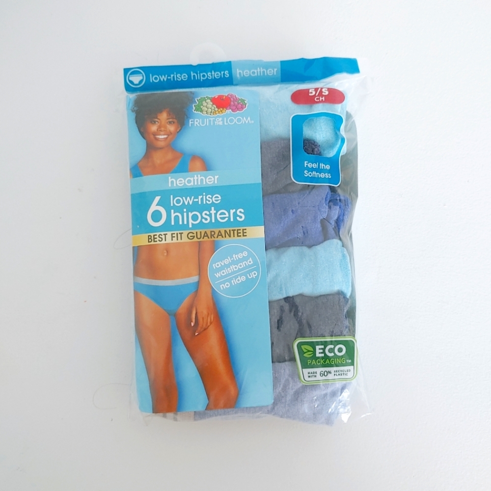 Womens Fruit of the Loom Low Rise Hipsters Underwear Pack
